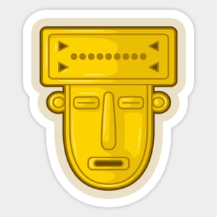 Golden Mask Face Sticker